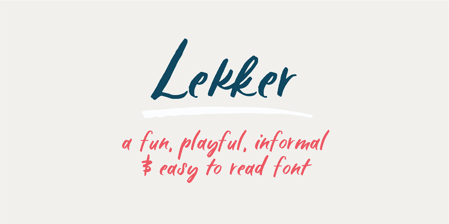 Пример шрифта Lekker #1